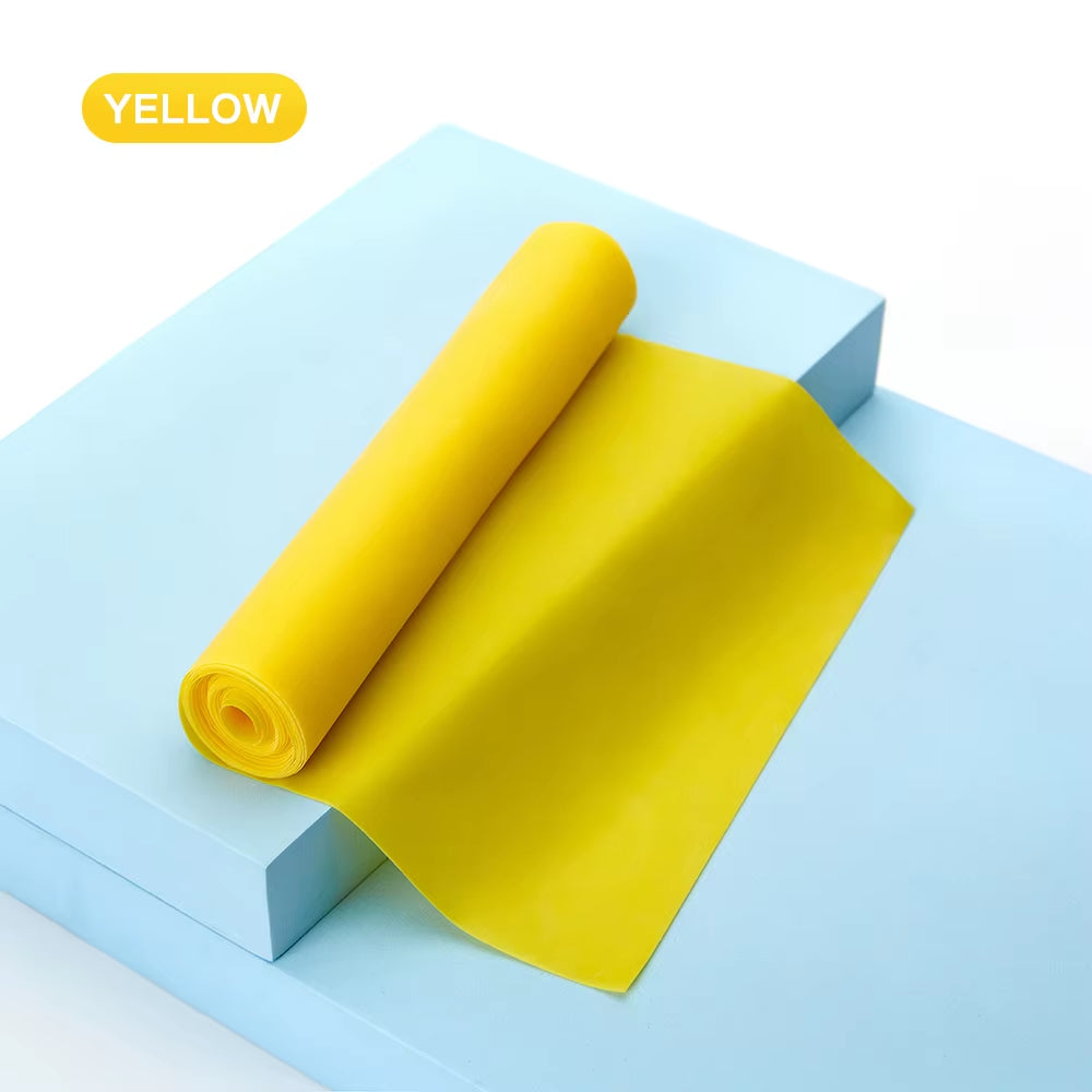 Yoga Pilates Stretch Resistance Band Exercise Fitness Band Training Elastic Exercise Fitness Rubber 150Cm Natural Rubber Gym