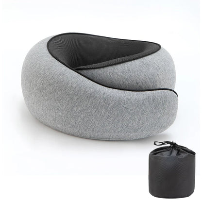 Portable U-Shaped Travel Pillow Neck Support Memory Foam - Ultimate Travel Pillow