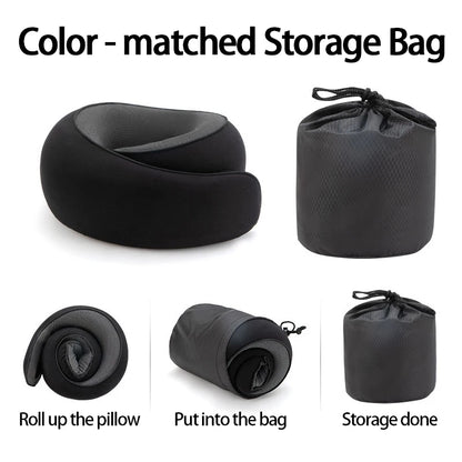 Portable U-Shaped Travel Pillow Neck Support Memory Foam - Ultimate Travel Pillow