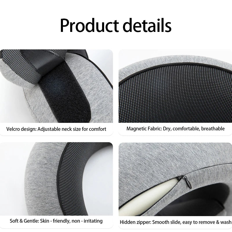 Portable U-Shaped Travel Pillow Neck Support Memory Foam - Ultimate Travel Pillow