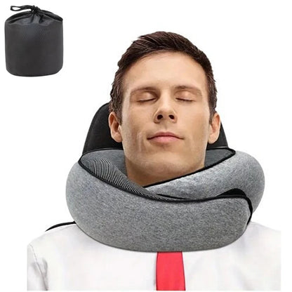 Portable U-Shaped Travel Pillow Neck Support Memory Foam - Ultimate Travel Pillow