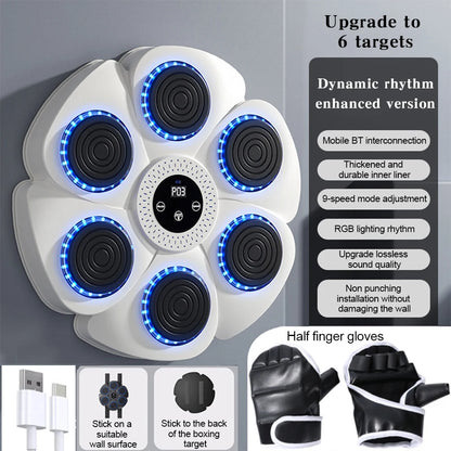 New Smart Music Boxing Machine Adult/Children Sports Fitness Boxing Trainer Home Exercise Response Training Boxing Wall Target